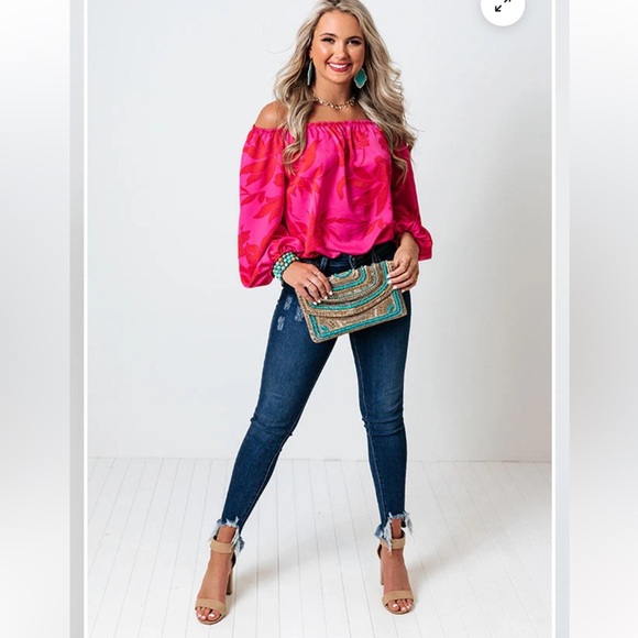 Entro Floral Bodysuit Pink Size Medium - Picture 10 of 10